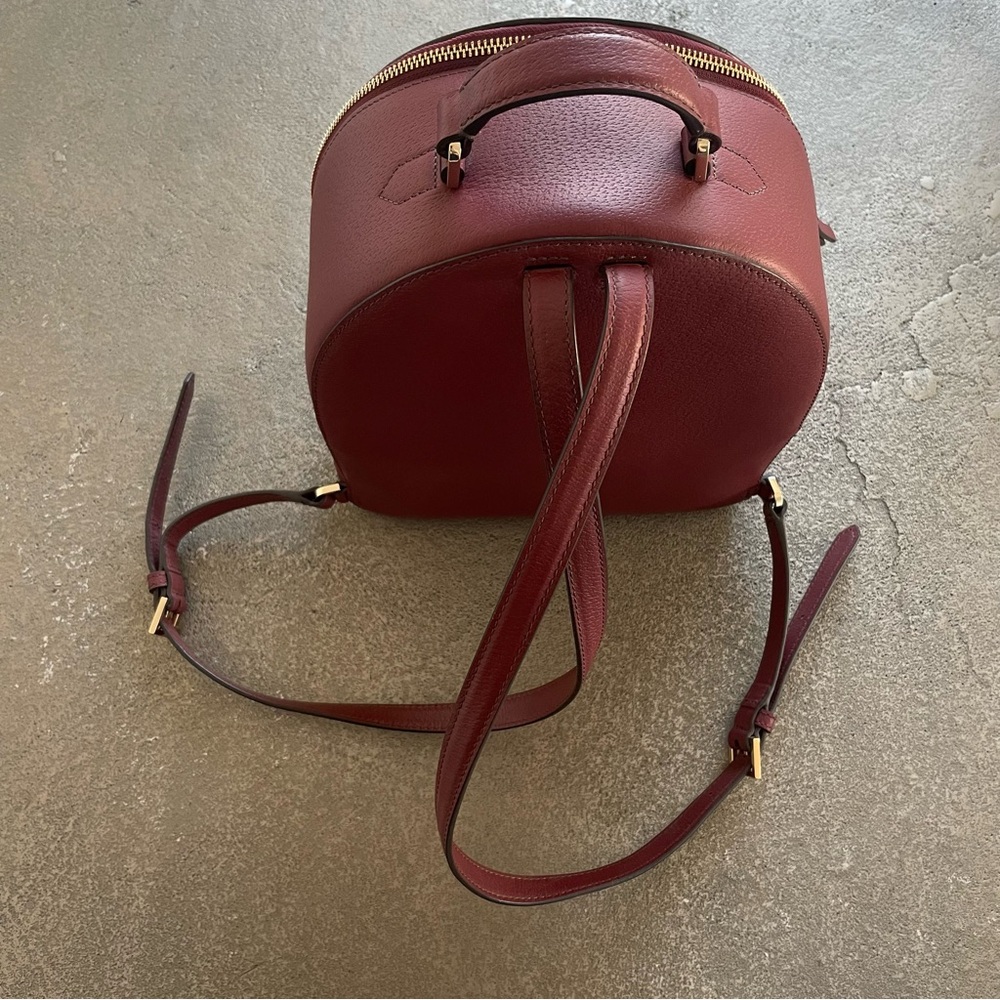 Kate Spade Thompson Street Brooke Red Leather Burgundy Backpack - Picture 6 of 9